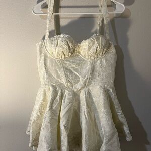 Elegant Cream Lace Dress